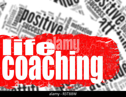 Word cloud life coaching Foto Stock