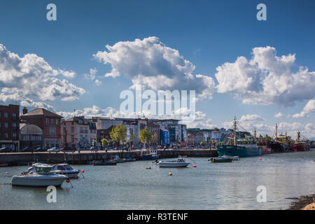 L'Irlanda, nella contea di Wexford, la cittadina di Wexford, barche sul Fiume Slaney Foto Stock