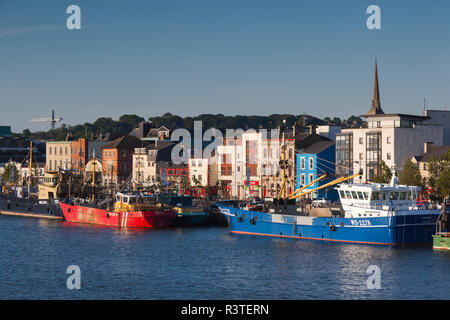 L'Irlanda, nella contea di Wexford, la cittadina di Wexford, barche sul Fiume Slaney, alba Foto Stock