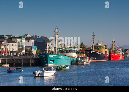 L'Irlanda, nella contea di Wexford, la cittadina di Wexford, barche sul Fiume Slaney, alba Foto Stock