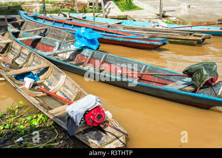 Canoa in Amazzonia Foto Stock