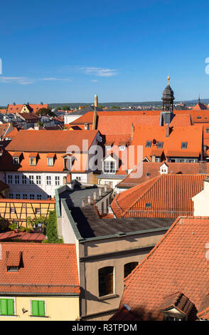 Tetti di Bamberg (Patrimonio Mondiale dell'UNESCO), Baviera, Germania Foto Stock