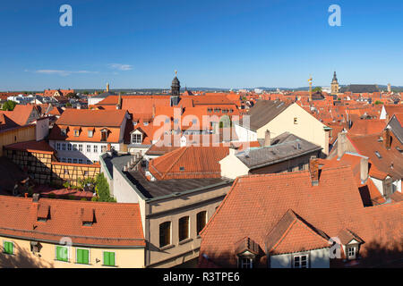 Tetti di Bamberg (Patrimonio Mondiale dell'UNESCO), Baviera, Germania Foto Stock