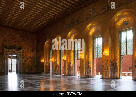 La maggior parte delle magnifiche stanza a Stoccolma municipio della città, il Golden Hall Foto Stock