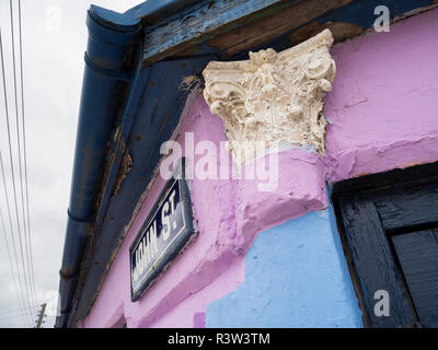 Città vecchia di Stanley, capitale delle Isole Falkland. (Solo uso editoriale) Foto Stock