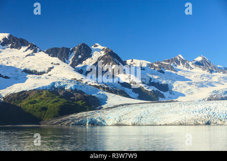 Harriman Fjord, Chugach Mountains, Chugach National Forest, Prince William Sound, Alaska Foto Stock