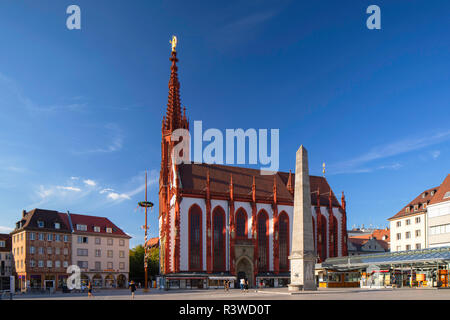 Marienkapelle in Piazza del Mercato (Marktplatz), Wurzburg, Baviera, Germania Foto Stock