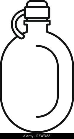 Metallo pallone acqua icona. Illustrazione di contorno di metallo pallone acqua icona vettoriali per il web design isolato su sfondo bianco Illustrazione Vettoriale