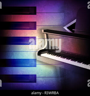 Abstract sfondo grunge con pianoforte Foto Stock