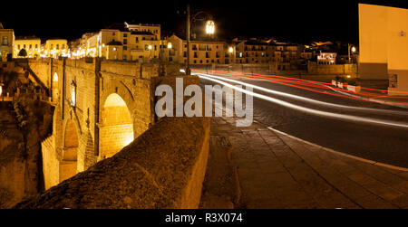 Puente Nuevo dalla città, Ronda Foto Stock