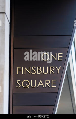 Uno di Finsbury Square, London, England, Regno Unito Foto Stock