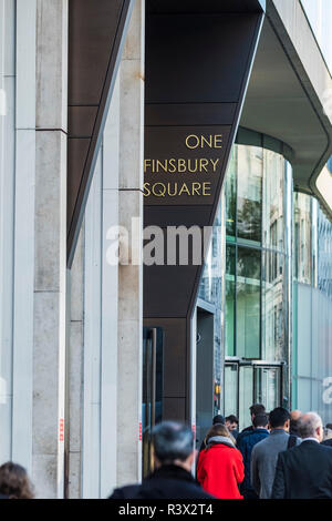 Uno di Finsbury Square, London, England, Regno Unito Foto Stock