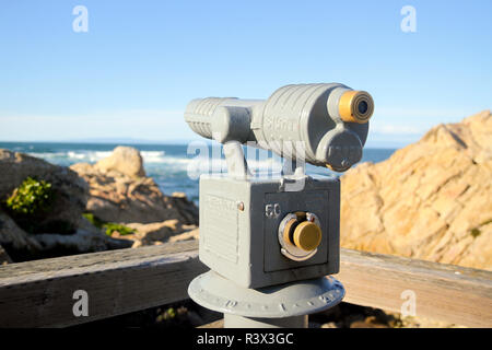 Visualizzazione dell'oceano lungo 17-Mile Drive, penisola di Monterey, California, Stati Uniti d'America Foto Stock