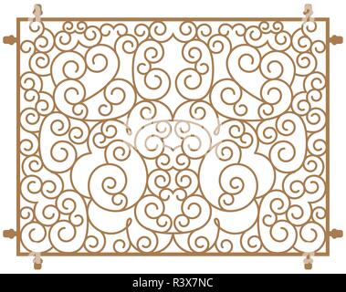 Scorre formando astratta ornamento floreale. Modello di lusso per lo sfondo, lo sfondo, la stampa tessile, imballaggio, involucro, ecc. Vettore e illustrazione Illustrazione Vettoriale