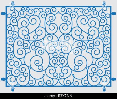 Scorre formando astratta ornamento floreale. Sfondo di lusso, sfondo, la stampa tessile, imballaggio, involucro, ecc. Illustrazione Vettoriale