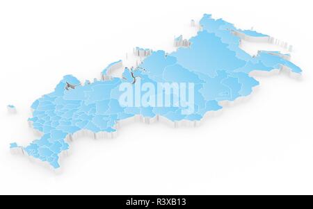 Nuova mappa della Federazione Russa e la Crimea Foto Stock