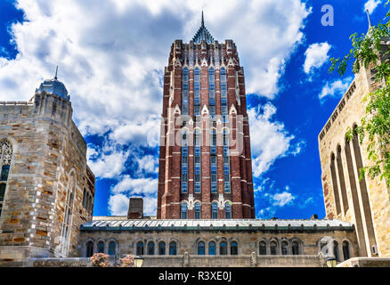 Grande edificio rosso Yale University, New Haven, Connecticut. Foto Stock