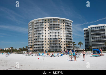 Stati Uniti d'America, Florida, Sarasota, spiaggia a mezzaluna, Siesta Key, scena di spiaggia Foto Stock