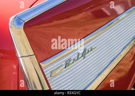Stati Uniti d'America, Massachusetts, Cape Ann, Gloucester, Classic Cars, 1950 Chevrolet Bel Air, dettaglio Foto Stock