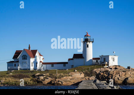 Stati Uniti d'America, Massachusetts, Cape Ann, Gloucester, Est Point Lighthouse Foto Stock