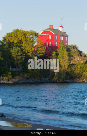 Michigan, Marquette. Marquette Faro del porto, bulit 1865 Foto Stock