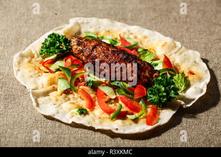 Shish kebab kofte Foto Stock