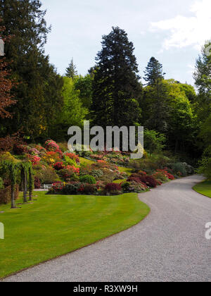 Il castello di Ballindalloch e giardini Highlands scozzesi Foto Stock