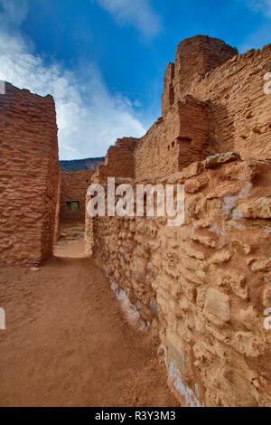 Stati Uniti d'America, Nuovo Messico, Jemez. Le Rovine di San Jose de los Jemez missione. Foto Stock