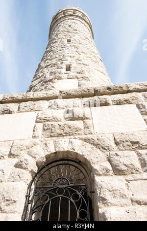 Stati Uniti d'America, Georgia, Fort Oglethorpe. Campo di Battaglia di Chickamauga National Military Park. Wilder brigata del monumento eretto 1903 Foto Stock