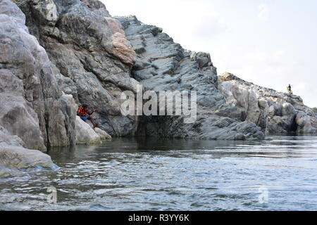 Porzione di montagna in Hogenakkal Foto Stock