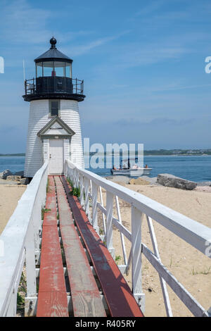 Brant faro, Nantucket Harbour, Nantucket, Massachusetts, STATI UNITI D'AMERICA Foto Stock