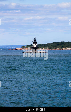 Orientare il punto luce, Orient Point, Long Island, New York, Stati Uniti d'America. Foto Stock