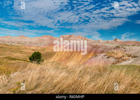 Tumuli giallo Area, Parco nazionale Badlands, Dakota del Sud Foto Stock