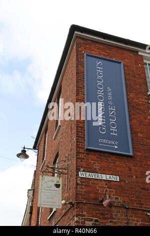 Gainsborough's House Museum, Gainsborough Street, Sudbury, Babergh district, Suffolk, East Anglia, Inghilterra, Gran Bretagna, Regno Unito, Gran Bretagna, Europa Foto Stock