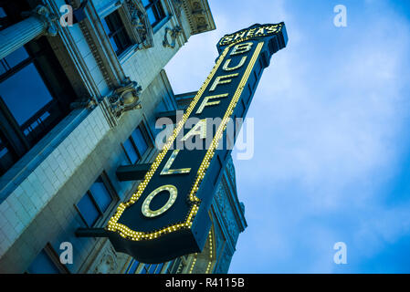 Stati Uniti d'America, Western New York, Buffalo, Buffalo Theater, marquee Foto Stock