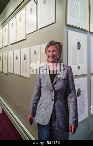 Stati Uniti d'America, New York, Regione dei Laghi Finger, Seneca Falls, Luogo di nascita dei diritti delle donne movimento in USA, Nazionale Femminile Hall of Fame, Hillary Clinton Foto Stock