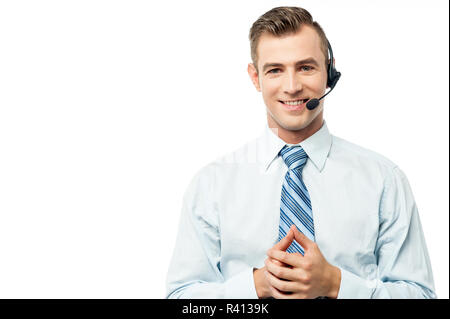 In che modo posso aiutarla oggi? Foto Stock