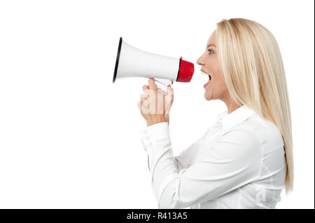 Tutti si prega di prestare attenzione Foto Stock