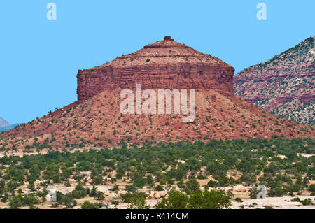 Stati Uniti d'America, Utah, la Contea di San Juan, Red Rock Formazione, Formaggi Box Butte Foto Stock