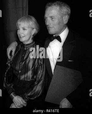 Paul Newman Joanne Woodward 1982 Foto di Adam Scull/PHOTOlink.net Foto Stock