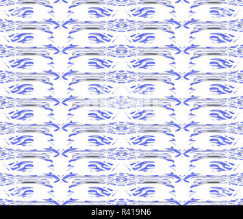 Geometrico astratto sfondo blu senza giunture modello grigio su bianco e luminoso e arioso Foto Stock