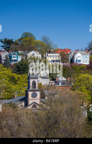 Stati Uniti d'America, Rhode Island, la Provvidenza della Cattedrale di San Giovanni e il College Hill Foto Stock