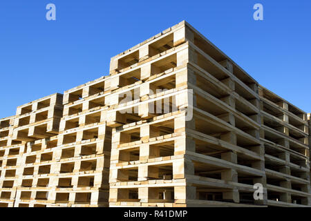 pallet di legno Foto Stock