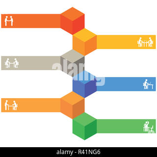 Infographics per affari il lavoro di squadra Foto Stock