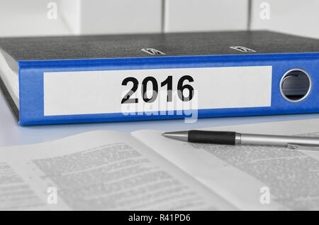 Le cartelle di file denominata 2016 Foto Stock