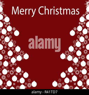 Buon Natale sfere ghirlanda ad albero Foto Stock