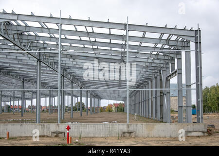 Costruzione del capannone industriale Foto Stock