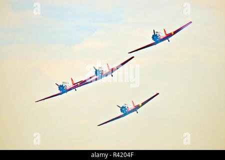 Stati Uniti d'America, Wisconsin, Oshkosh, AirVenture 2016, North American T-6 Texano Aeroshell velivolo acrobatico Foto Stock