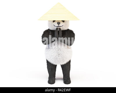 Cinese carattere allegro panda fluffy teddy Foto Stock