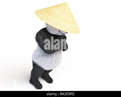 Cinese carattere allegro panda fluffy teddy Foto Stock